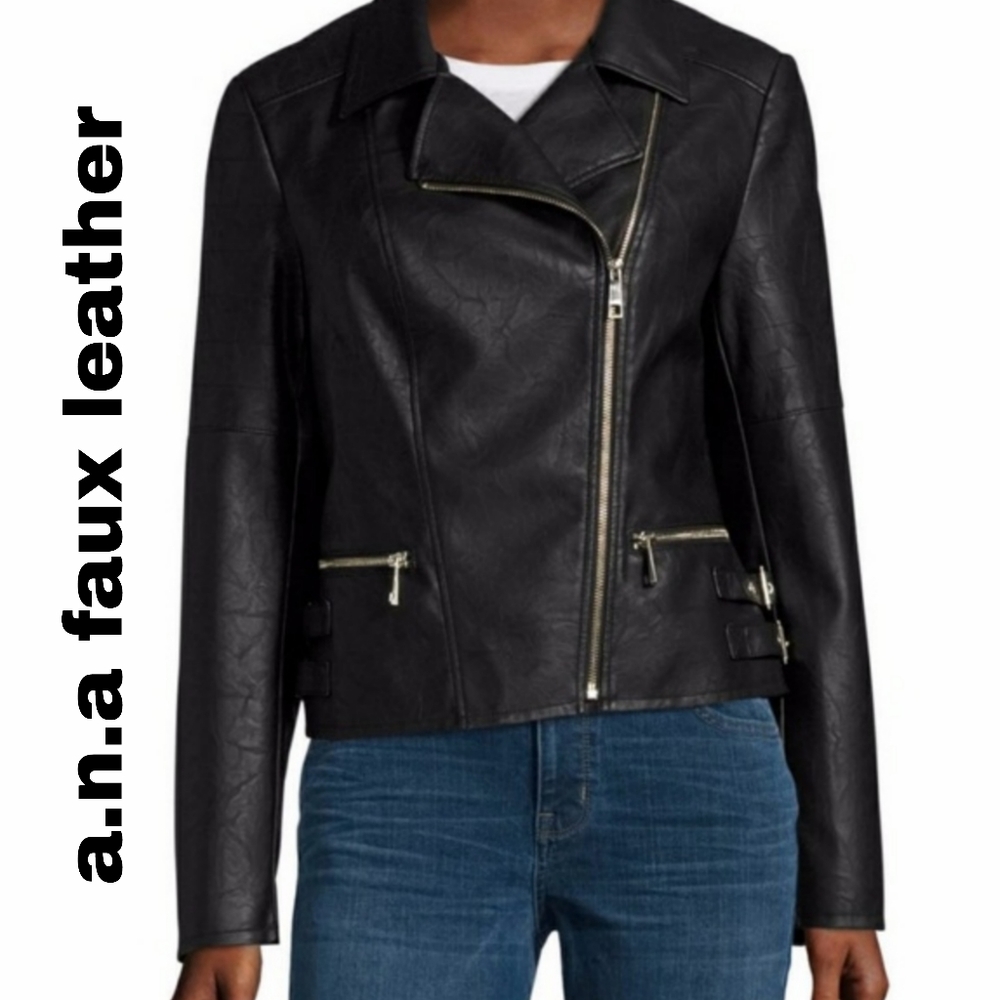a.n.a. MOTO FAUX LEATHER JACKET